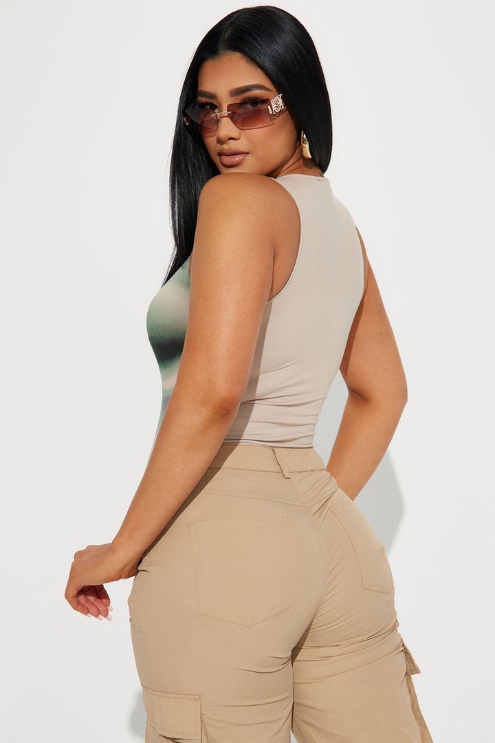 Shape Of Me Sleeveless Bodysuit - Taupe/combo