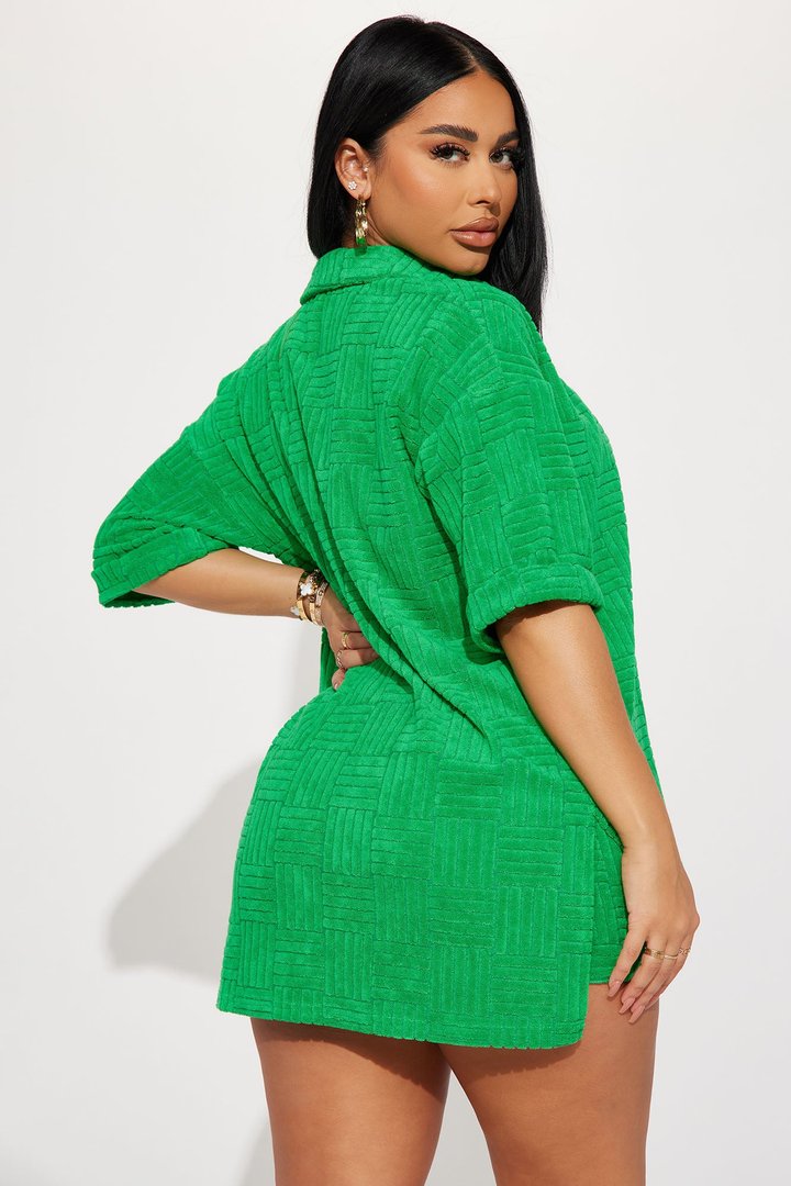Ayana Terry Cloth Short Set - Kelly Green