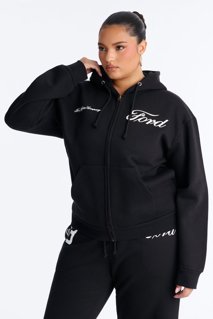 Ford Motor Company Zip Up Jacket - Black