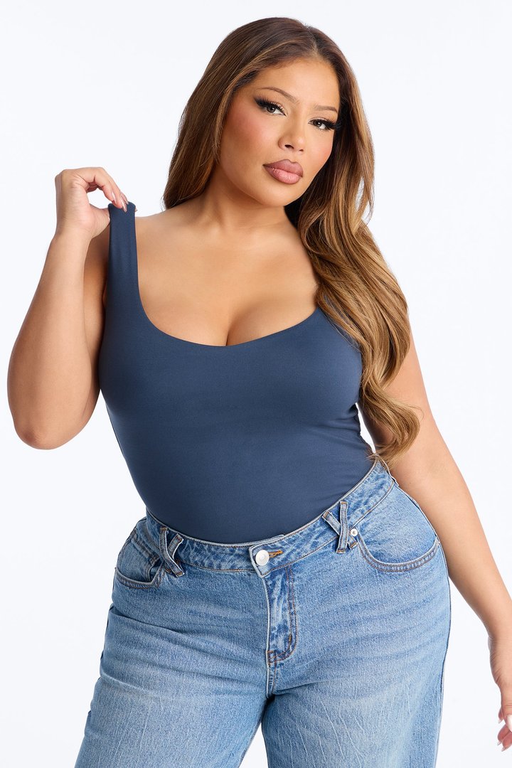 Quinn Double Lined Tank Top - Navy