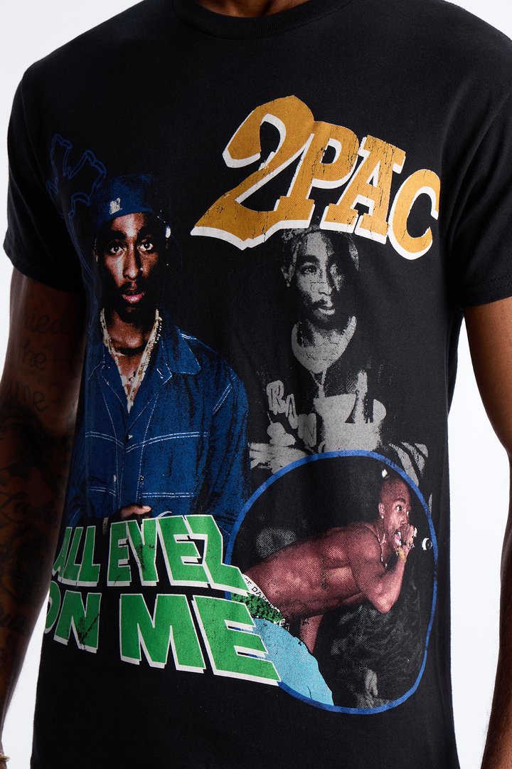 All Eyez On Me 2Pac Graphic Short Sleeve Tee - Black
