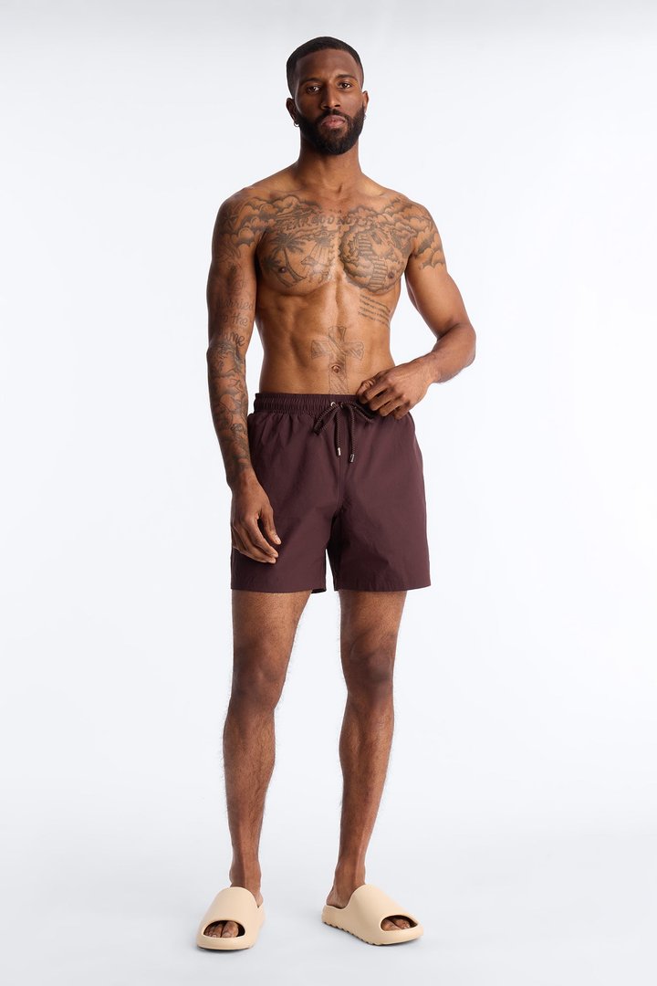 Montez Stretch Swim Trunk 7″ - Dark Brown