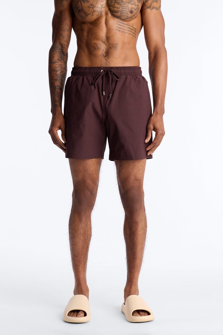 Montez Stretch Swim Trunk 7″ - Dark Brown