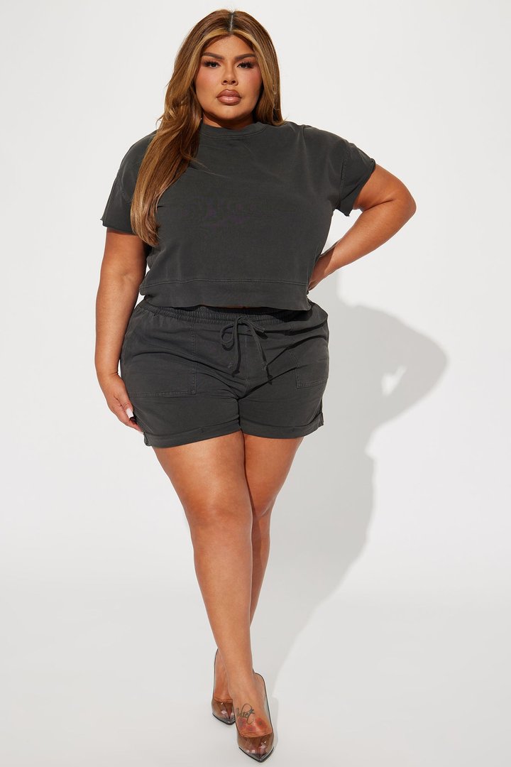 Kicking It Back Short Set - Black