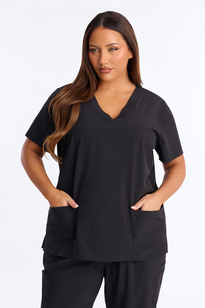 On Call Jogger Stretch Uniform Scrub Set - Black