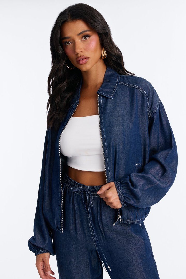 Cameron Chambray Denim Pant Set - Dark Denim