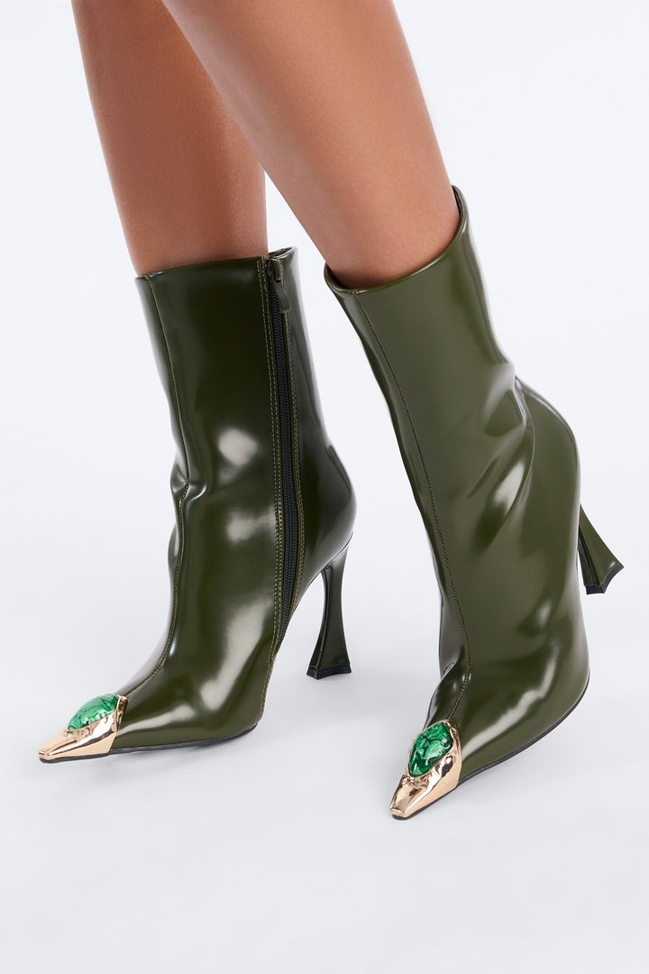 Stone Age Jewel Booties - Green