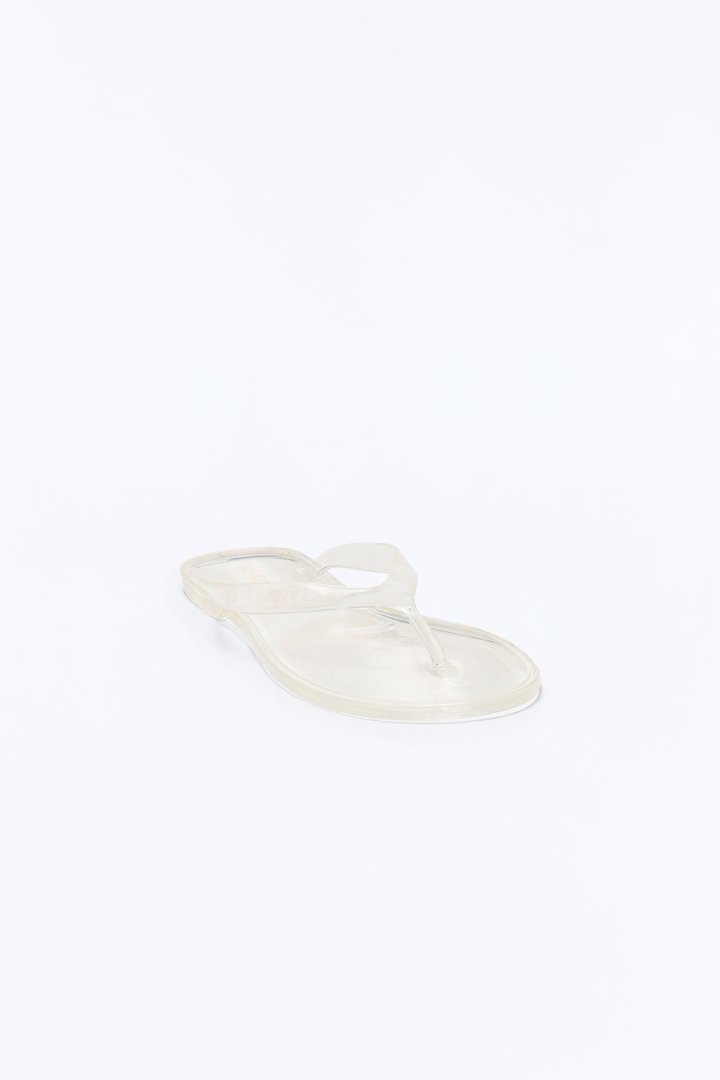 Glazed Jelly Flip Flops - Clear