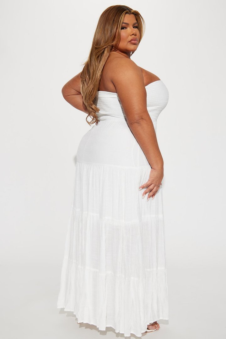 Almafi Coast Maxi Dress - White
