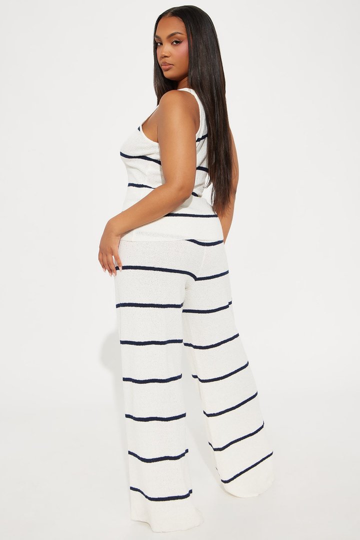 Samantha Striped Pant Set - Cream/combo
