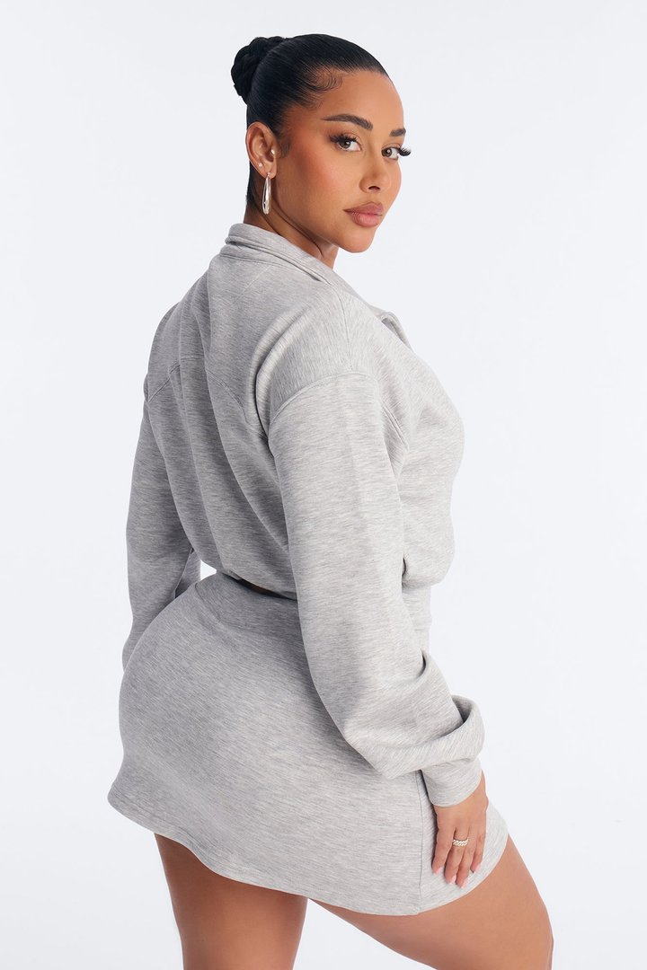Bella Scuba Lounge Skort - Heather Grey