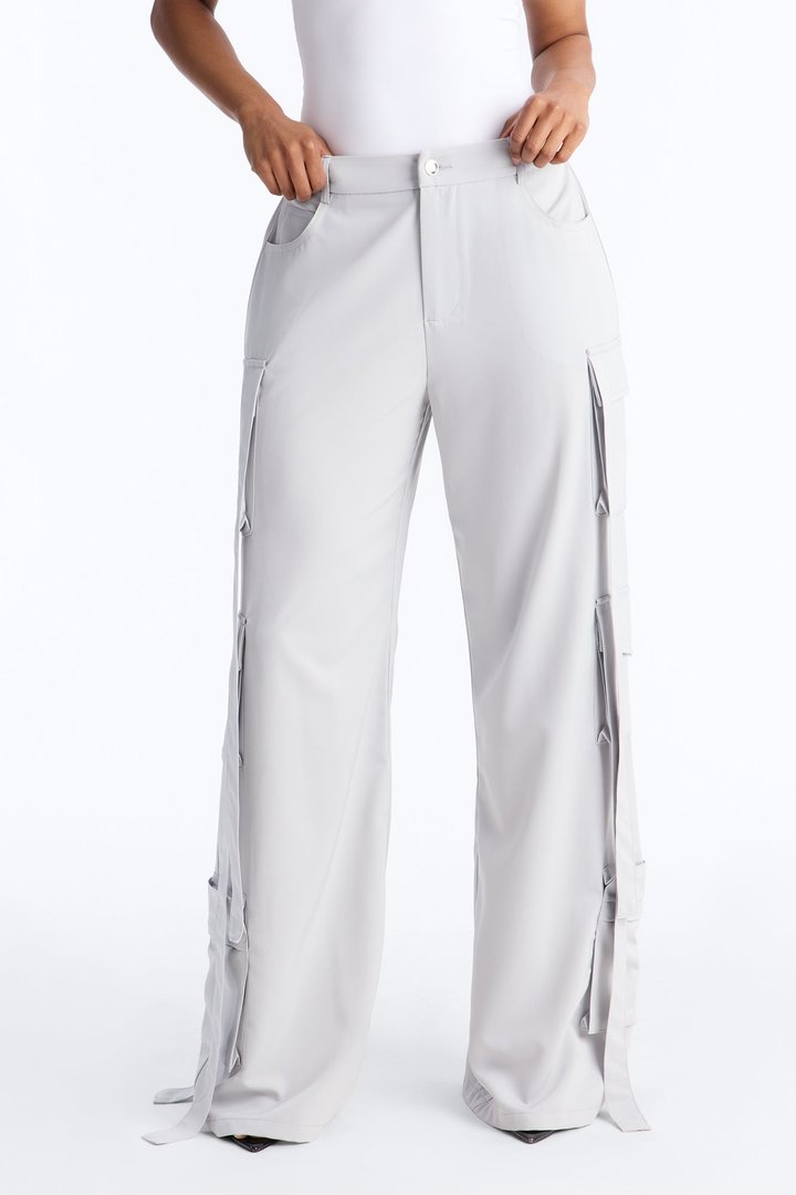 Archive Me Cargo Wide Leg Pant - Slate Grey