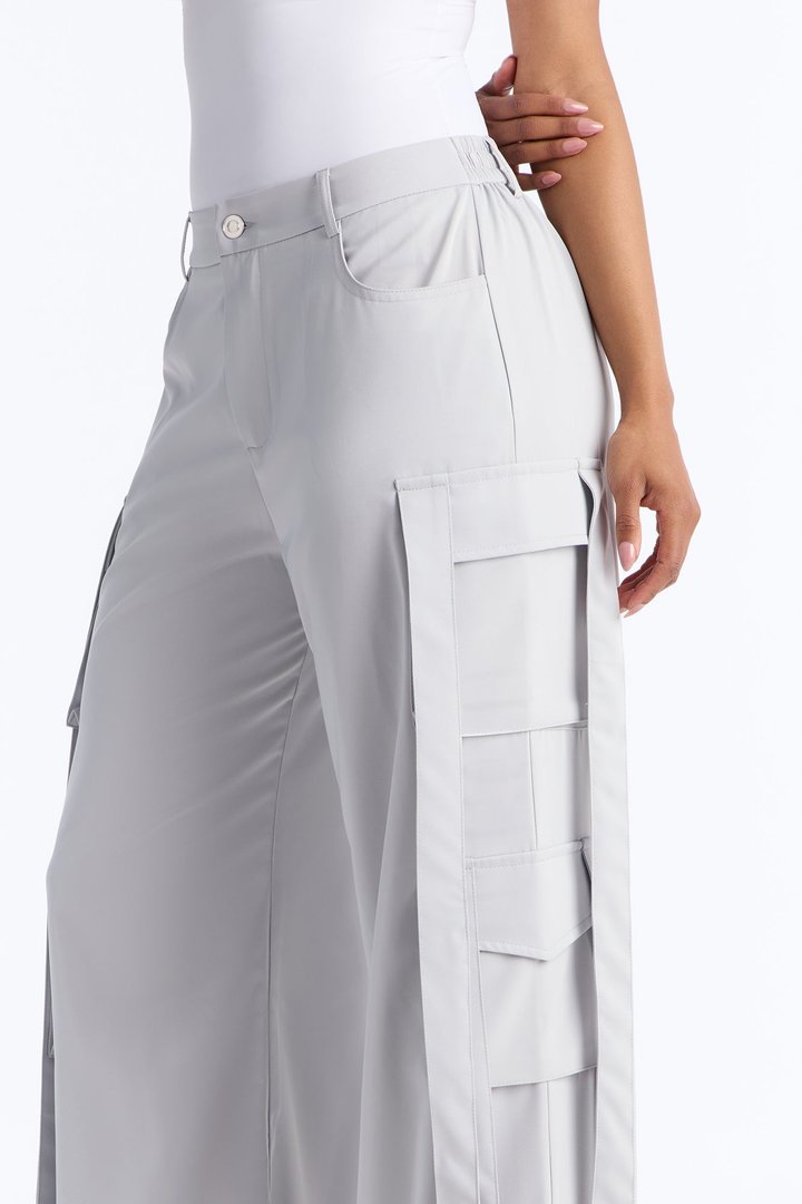 Archive Me Cargo Wide Leg Pant - Slate Grey