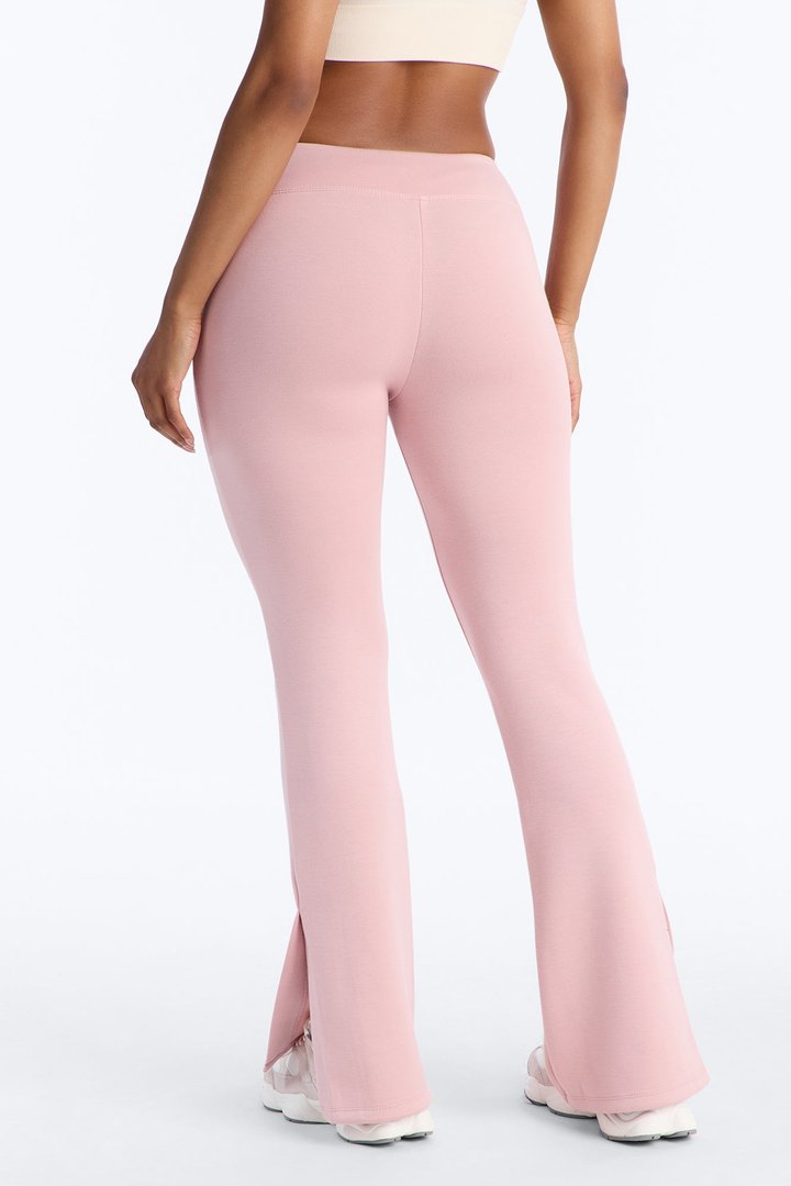 Bella Scuba Slit Lounge Flare Pant - Pink