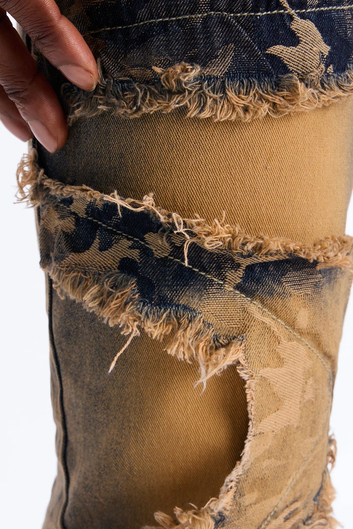 Stacked Skinny Flare With Tapestry Hit Jean - Vintage Wash