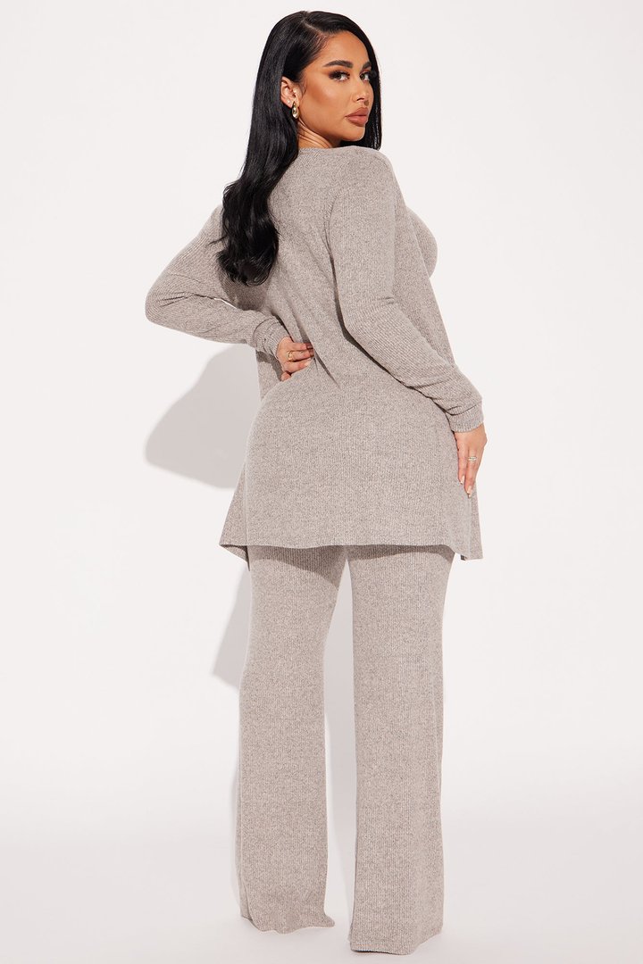 Calm N Cozy 3 Piece Pant Set - Oatmeal