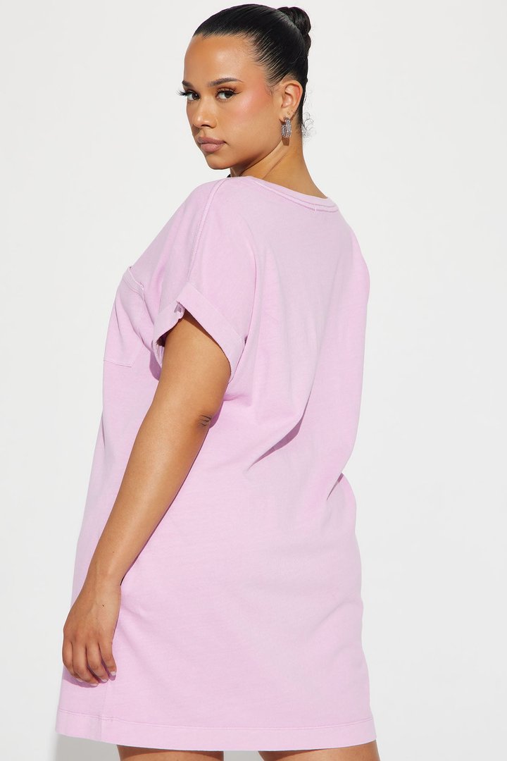 Krystal T-Shirt Dress - Pink