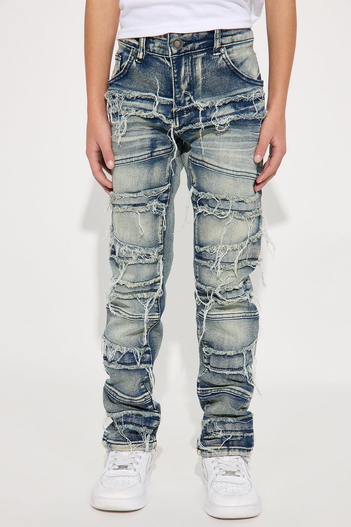 Mini Can't Have Enough Fray Skinny Jeans - Vintage Blue Wash