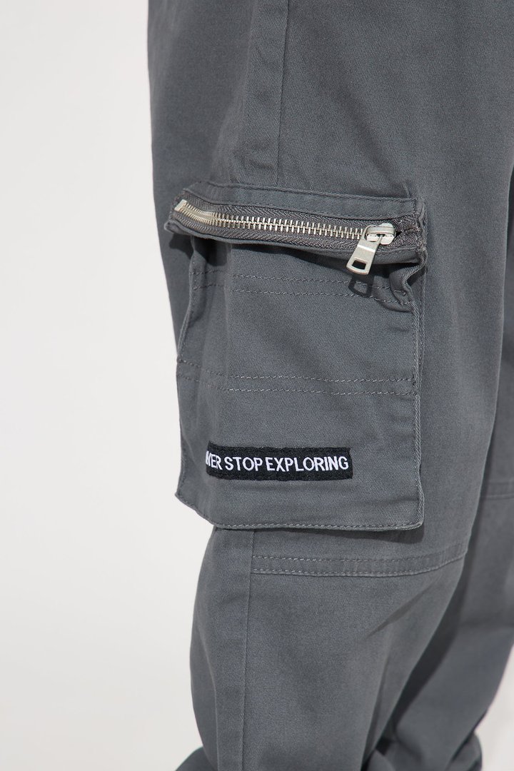 Mini Mr. Future Cargo Jogger Twill Pant - Charcoal