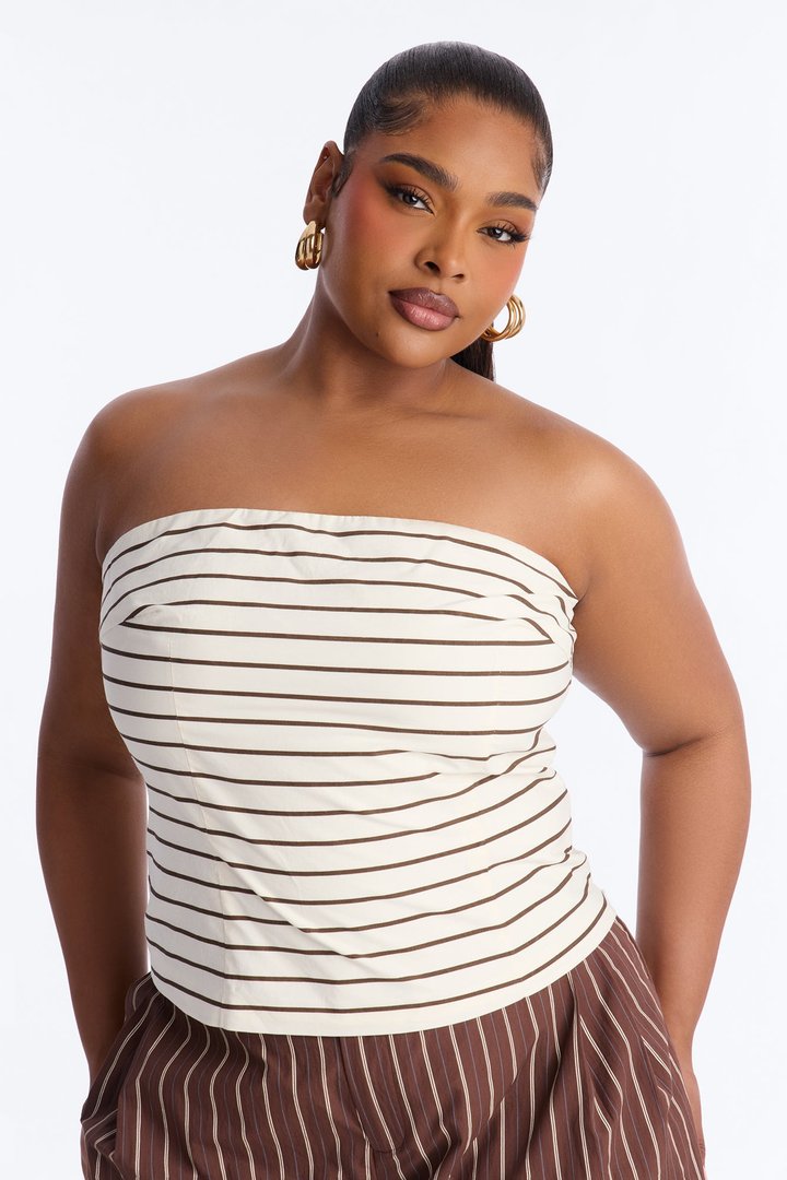 Martini Hour Striped 2 Piece Poplin Shirt - Cream/combo