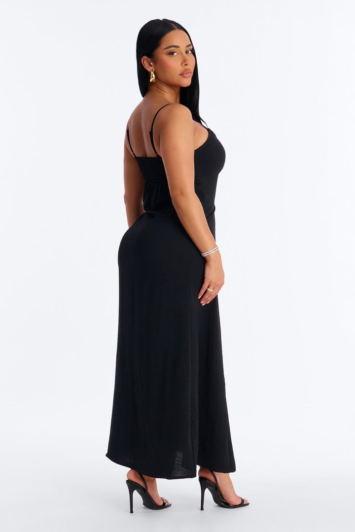 Lysandra Sleeveless Airflow Maxi Dress - Black