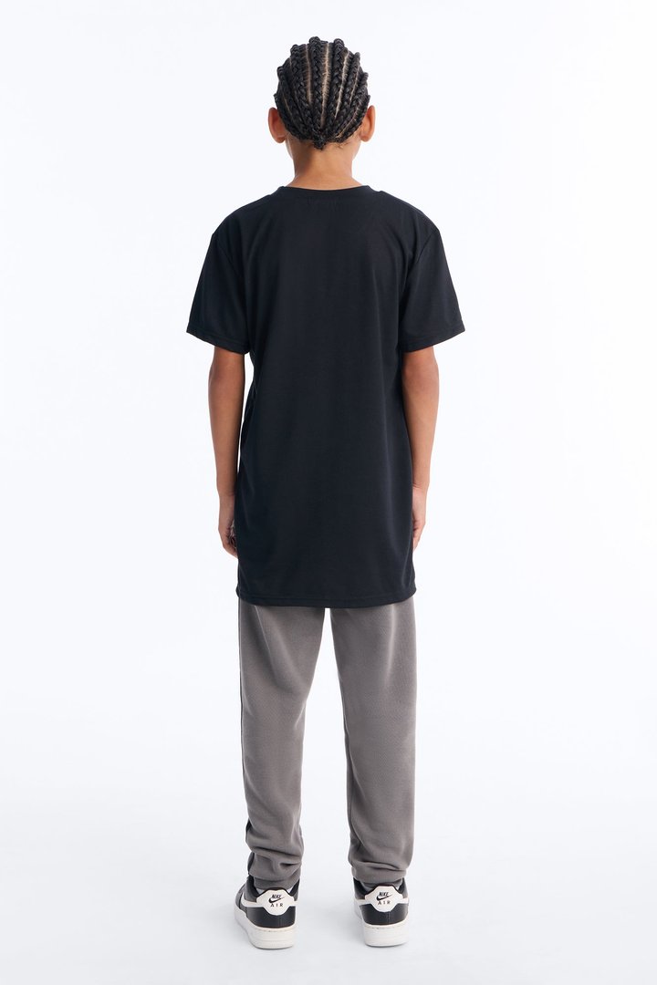Mini Trust God Jogger Pant Set - Black/Grey