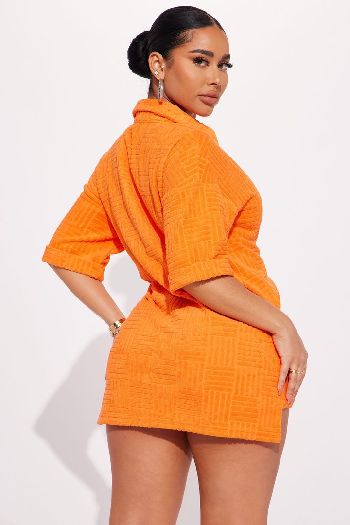Ayana Terry Cloth Short Set - Orange