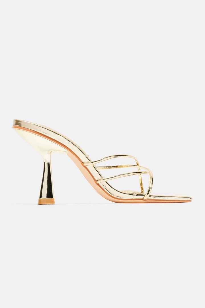 Only One For Me Heeled Sandals - Gold