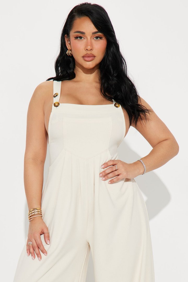 Lilybeth Overall Jumpsuit - Cream