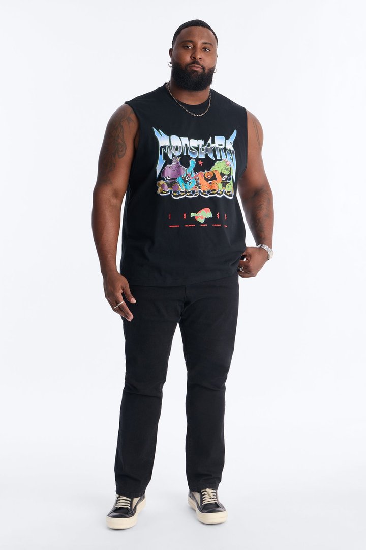 Space Jam Monstars Chrome Premium Muscle Shirt - Black