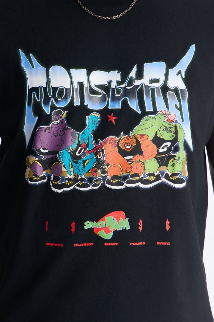 Space Jam Monstars Chrome Premium Muscle Shirt - Black