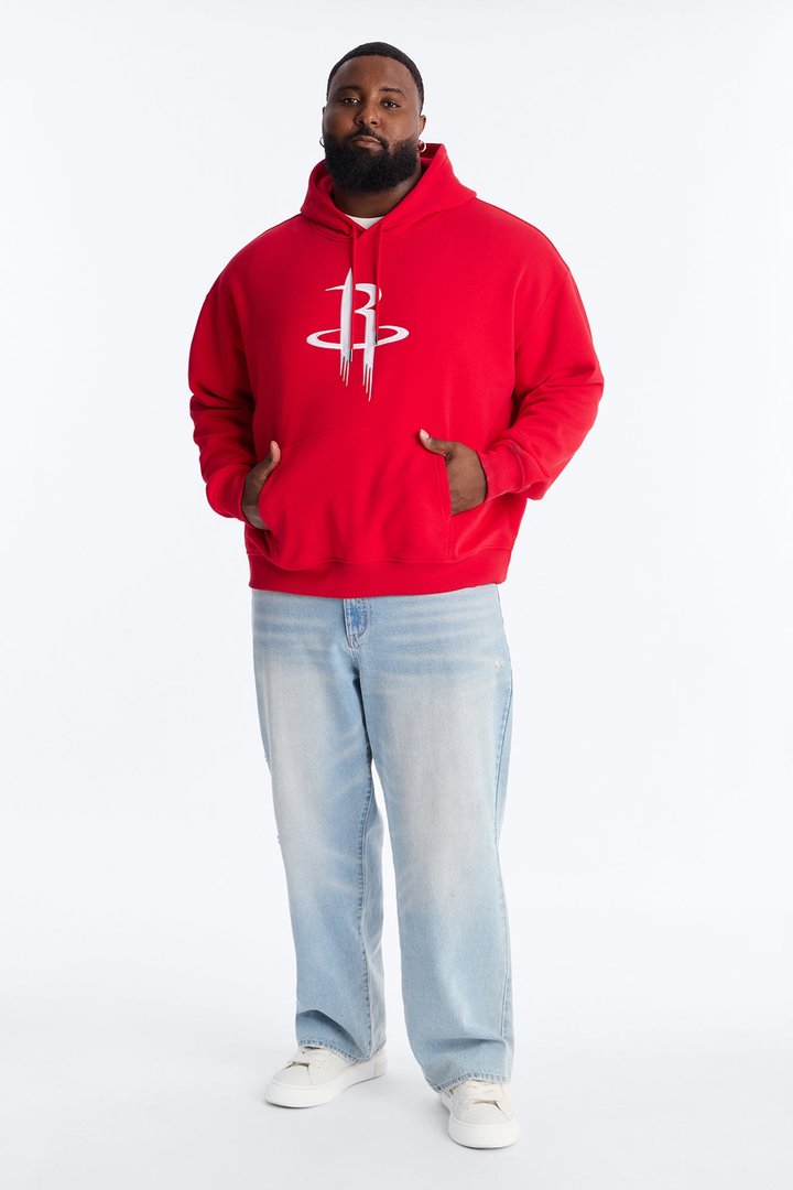 Rockets Old English Embroidery Hoodie - Red