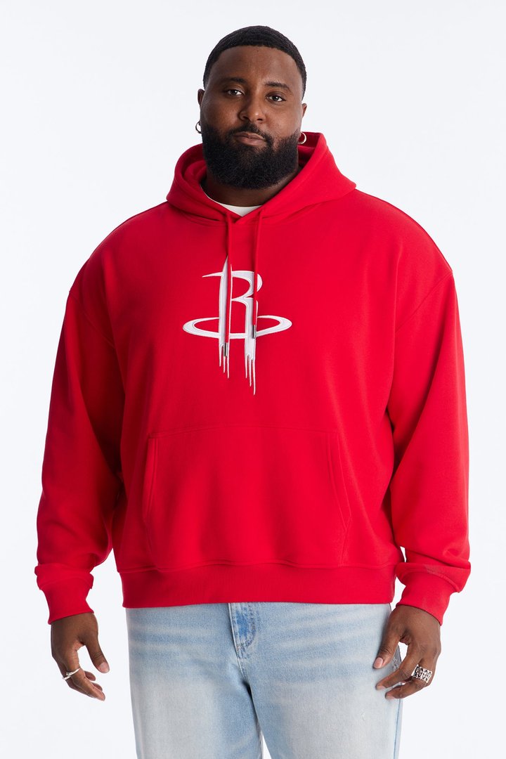 Rockets Old English Embroidery Hoodie - Red