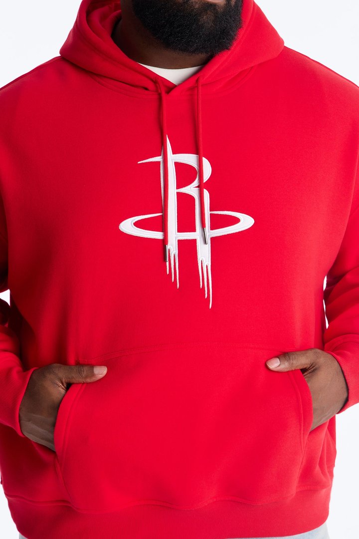 Rockets Old English Embroidery Hoodie - Red