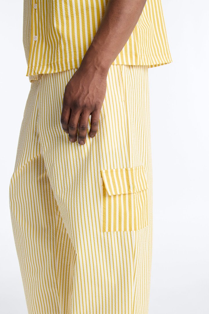 Straight Passion Stripe Seersucker Pant - Yellow