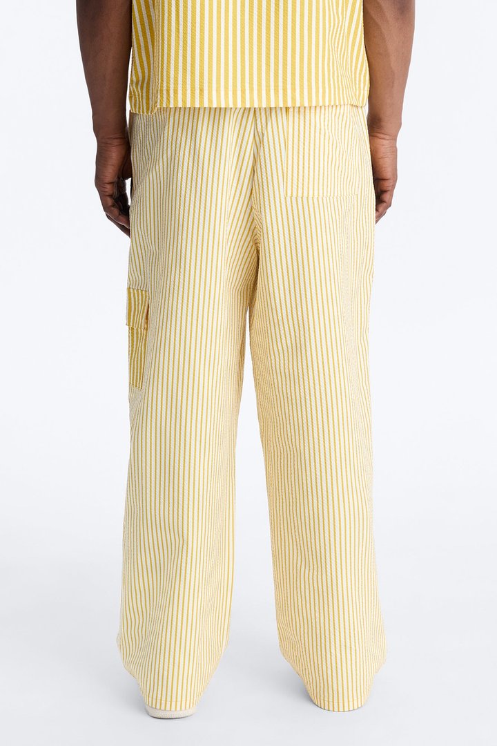 Straight Passion Stripe Seersucker Pant - Yellow