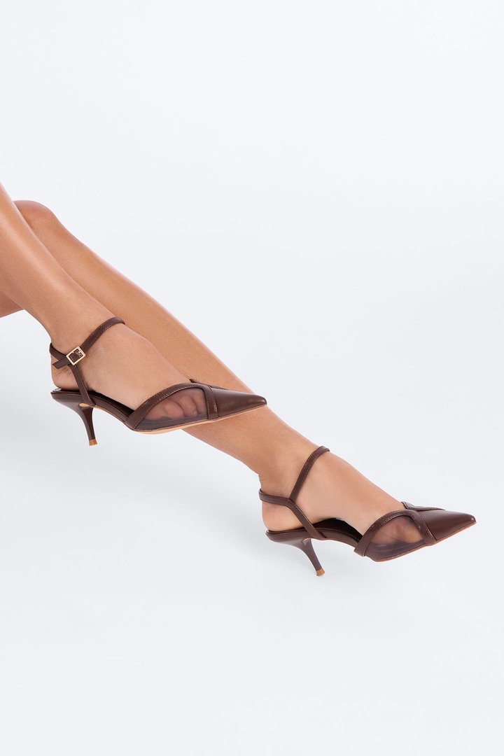 Larina Mesh Pumps - Brown