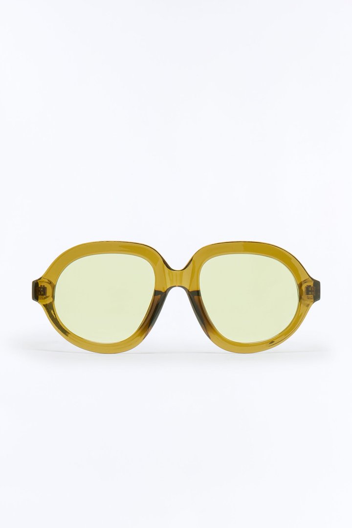 Funk Town Round Sunglasses - Green