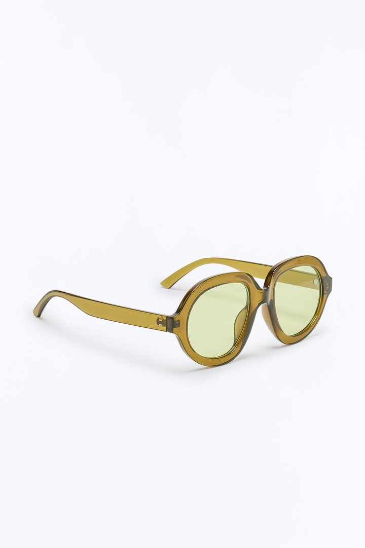 Funk Town Round Sunglasses - Green