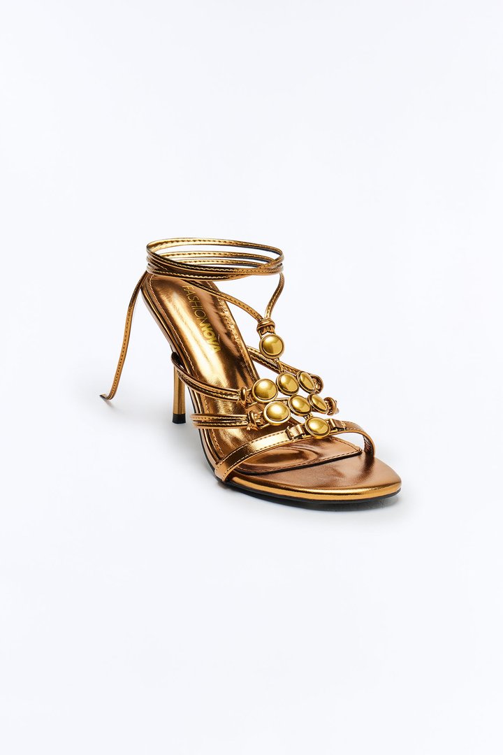 London Lover Wrap Up Heels - Bronze