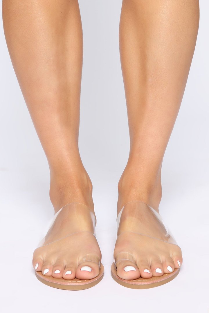 It's Obvious Clear Flat Sandal - Clear