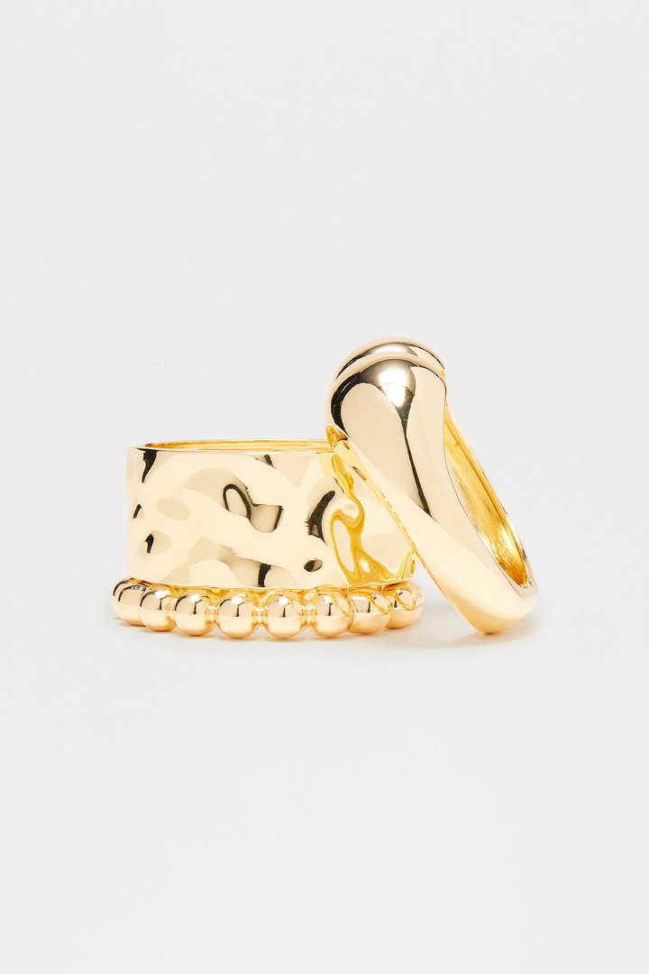 Set Up 3 Piece Bracelet Set - Gold