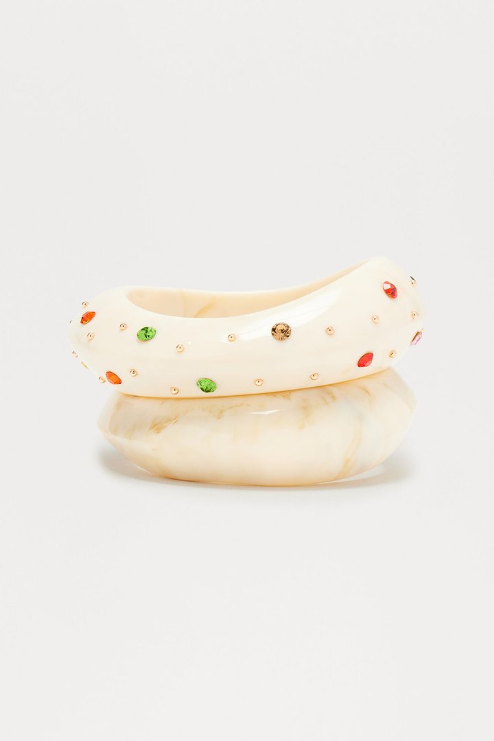 Jemma 2 Pack Bracelet - Ivory/combo