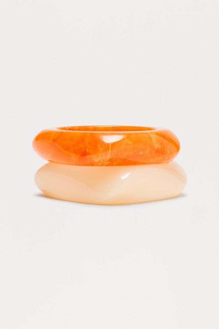 Modern Babe Bangle Set - Orange/combo