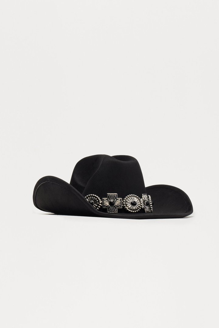 Not From Around Here Cowboy Hat - Black