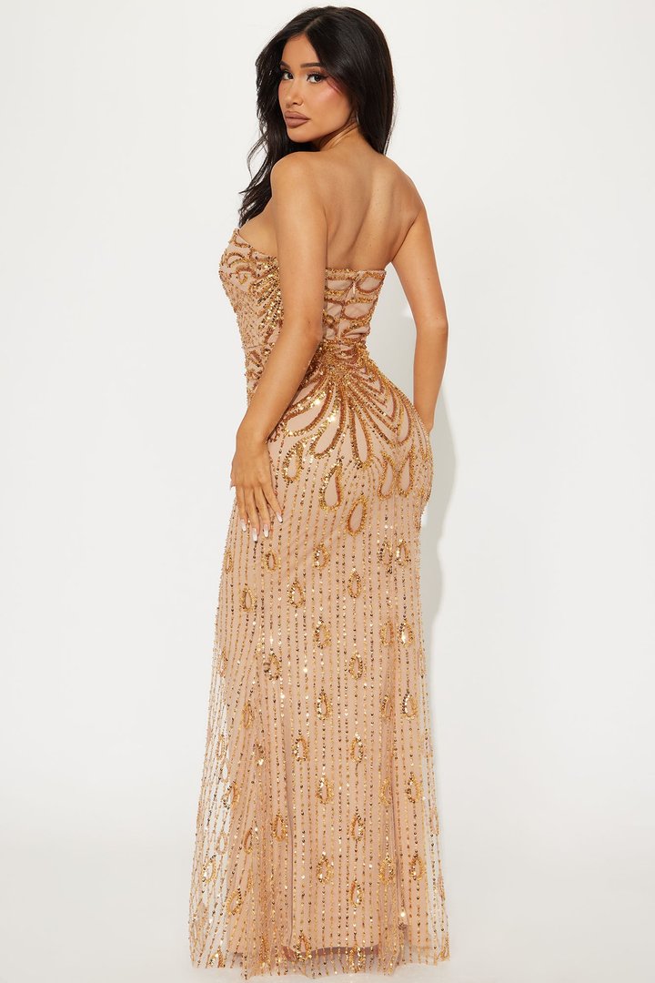 Daniella Sequin Gown - Gold