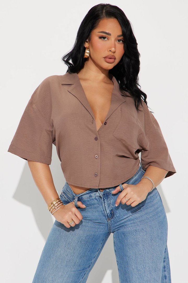 Sandy Flowy Shirt - Brown