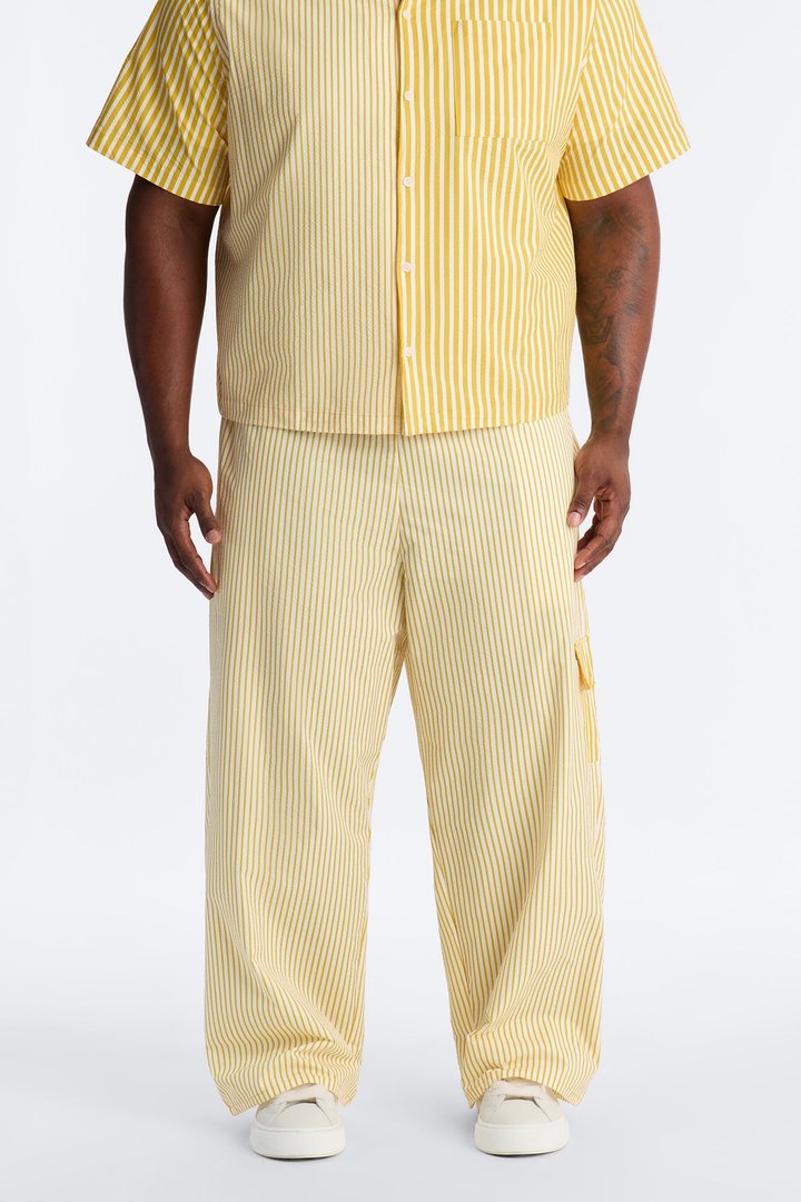 Straight Passion Stripe Seersucker Pant - Yellow