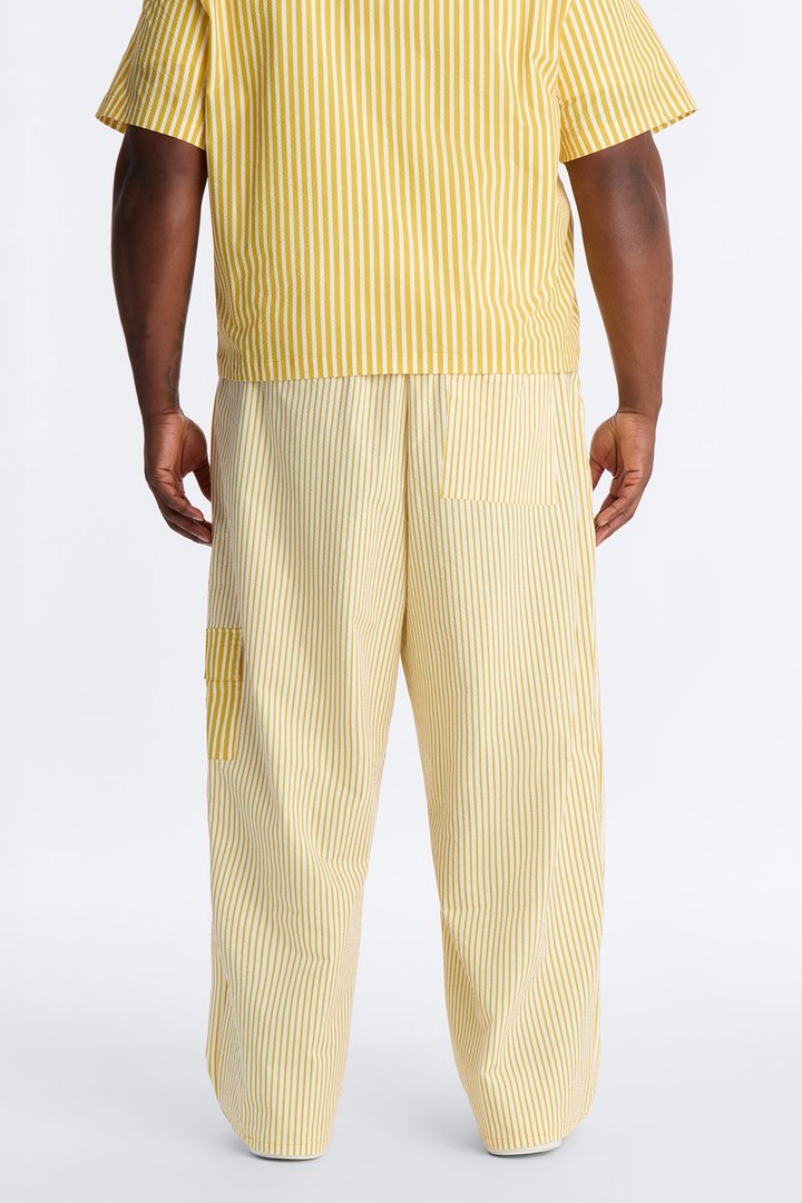 Straight Passion Stripe Seersucker Pant - Yellow