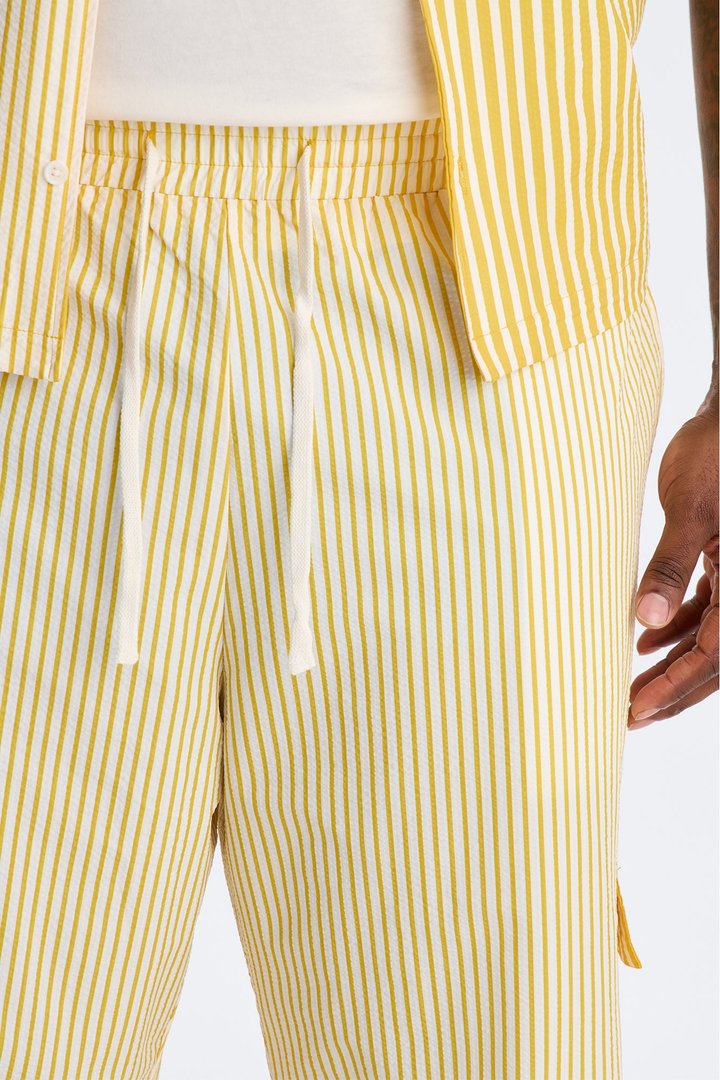 Straight Passion Stripe Seersucker Pant - Yellow